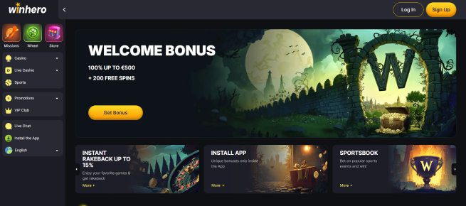 Image: Winhero Deutschland - Erleben Sie das beste Online Casino Erlebnis